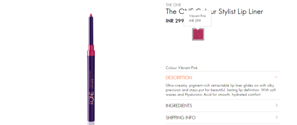 The ONE Colour Stylist Lip Liner Colour Vibrant Pink_1