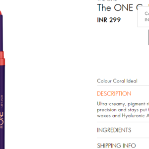 Coral Ideal Lipliner – The ONE Colour Stylist Lip Liner by Oriflame