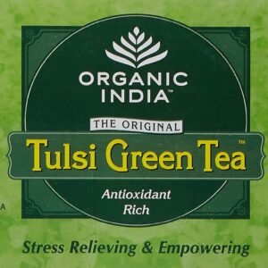 pack of 2 , Tulsi Green Tea by Organic India (25 Tea Bags per Pack ) pack of two